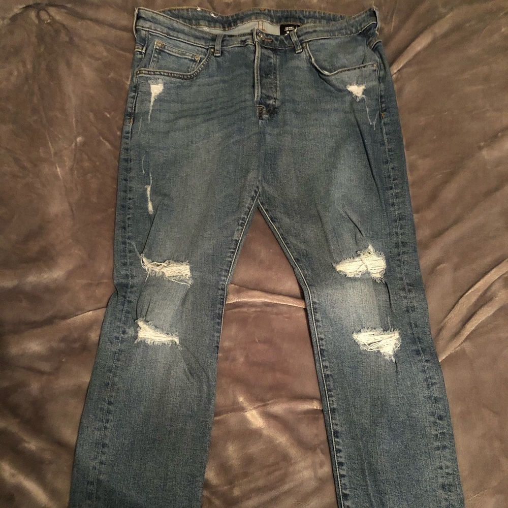 H&M skinny low waist Distressed Jeans sz 36/32